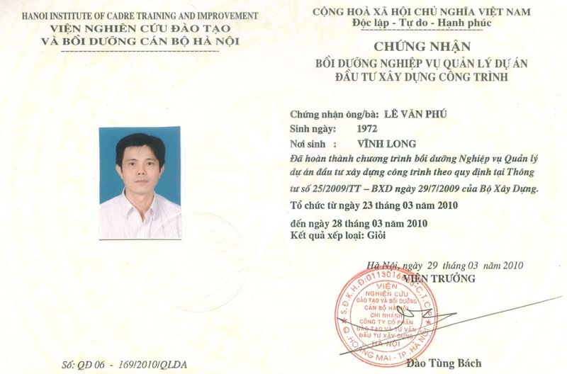 chung chi quan ly du an dau tu xay dung cong trinh